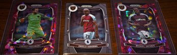 2021-22 Panini Prizm Premier League Soccer Cards:  Lukansz Fabianski, Angelo Ogbonna & Michail Antonio