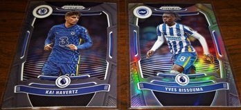 2021-22 Panini Prizm Premier League Soccer Cards:   Kai Haivertz & Yves Bissouma