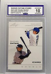 2023 Leaf Double:  Shohei Ohtani & Ichiro -  CCG 'Gem Mint' 10