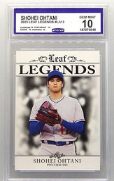2023 Leaf Legends:  Shohei Ohtani - CCG 'Gem Mint' 10