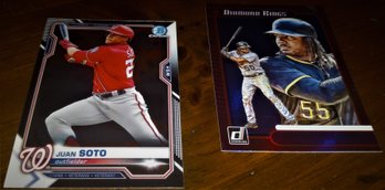 2021 Bowman Chrome & 2021 Panini Donruss:  Juan Soto & Josh Bell