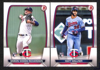 2023 Bowman:  Simeon Woods Richardson {RC} & Matt Wallner {RC}...2 Card 'Rookie' Lot