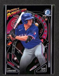 2024 Bowman:  Wyatt Langford 'Power Up' Insert Card