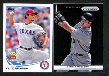 2013 Topps & Panini Prizm:  Yu Darvish {Rookie Gold Cup} & Joe Mauer {Hall Of Famer}