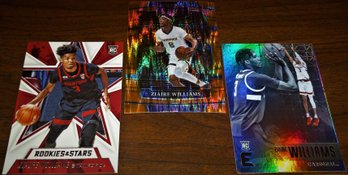 2021 - 22 Panini Select & Chronicles NBA:  Ziaire Wlliams (RC)...{3 Card Lot}