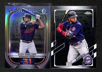2021 Bowman Chrome & 2021 Topps:  Alex Kirilloff & Nelson Cruz