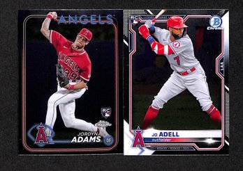 2021 Bowman Chrome & 2024 Topps Chrome:  Jordyn Adams {RC} & Jo Adell {RC}
