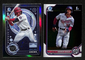 2022 & 2024 Bowman Chrome:  Dylan Crews & Darren Baker {1st}