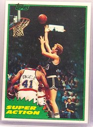 Larry Bird 1981 Topps Super Action