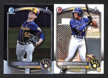 2025 Bowman Chrome:  Josh Knoth & Yophery Rodriguez {2-Card Lot}