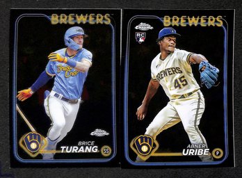 2024 Topps Chrome:  Brice Turang & Abner Uribe {RC}