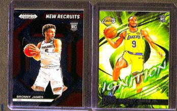 2024 Panini Prizm Draft Picks & '24-'25 Hoops:  Bronny James Jr. { RC}