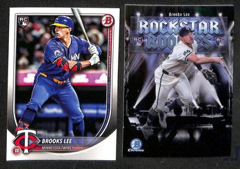 2025 Bowman Chrome:  Brooks Lee {2-Card Rookie Lot}
