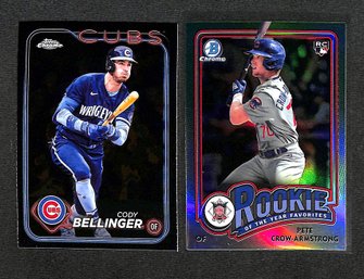 2024 Topps Chrome & 2025 Bowman Chrome:  Cody Bellinger & Pete Crow-Armstrong {RC}