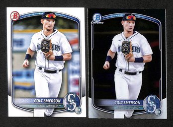 2025 Bowman Chrome:  Colt Emerson {2-Card Lot}