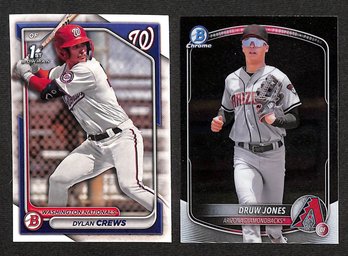 2024 & 2025 Bowman Chrome:  Dylan Crews {1st} & Druw Jones