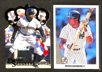 1990 Leaf & 1996 Pacific Trading Cards: Deion Sanders