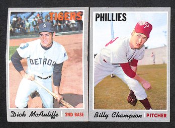 1970 Topps:  Dick McAuliffe & Billy Champion