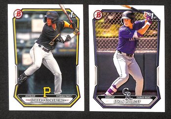 2026 Bowman Chrome Baseball:  Edward Florentino & Ethan Holiday 2-Card Lot / 2 Bowman 1st}