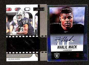 2021 Panini Signature Series & 2014 Panini Score:  Josh Jacobs & Kahlil Mack {Certified Signatures}