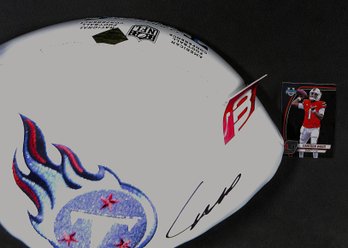 Cam Ward:  Certified Autographed Football {NFL 2025 #1 Draft Pick}