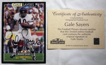 1996 Pro Players Alumni:  Gale Sayers {Certified Autograph}