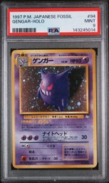 1997 P.M. Japanese Fossil - PSA 9 Mint {Gengar Holo}