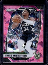 2024-25 Panini Prizm:  Giannis Antetokounmpo {Pink Cracked Ice}