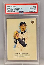2006 Topps {Allen & Ginter}:  Justin Verlander {RC} - PSA 'Gem Mint' 10