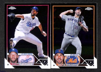 2023 Topps Chrome:  Clayton Kershaw & Justin Verlander
