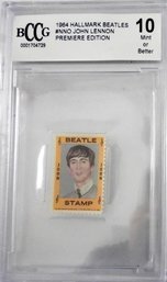 The Beatles Stamp...'John Lennon':  BCCG 'Gem Mint 10'