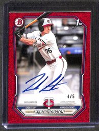 2026 Bowman Chrome Baseball:  Marek Houston 1st {Certified Autograph - Red Refractor  #4/5}