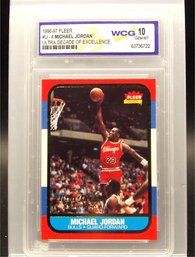 1996-1997 Fleer:  Michael Jordan {Decade Of Excellence} - WCG 'Gem Mint 10'