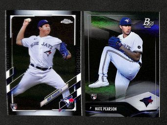 2021 Topps Chrome & Bowman Platinum:  Nate Pearson {2-Card Rookie Lot}
