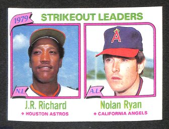 1980 Topps:  Nolan Ryan & J.r. Richard {Strike Out Leaders}
