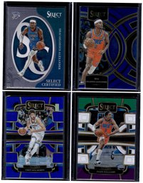 2023-24 Panini Select: Oklahoma City NBA Stars - Alexander, Holmgren & Jalen Williams 4-Card Lot