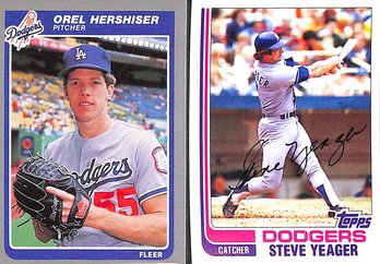1985 Fleer & 1982 Topps:  Orel Hershiser & Steve Yeager