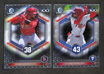 2026 Bowman Chrome Baseball:  Rainiel Rodriguez {#38} & Justin Crawford {#43} - 'Bowman Top 100 Prospects'