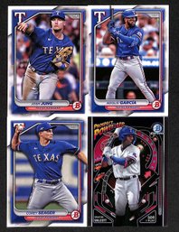2024 Bowman:  Josh Jung, Adolis Garcia, Corey Seager & Sebastian Walcott{Power Up}...4-Card Lot