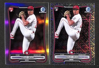 2026 Bowman Chrome Baseball:  Chase Burns {RC} - {1 Red Redemption Refractor}