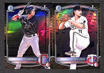 2025 Bowman Chrome:  Lucas Merejo {1st} & Corey Lewis {1st}...Reptile Design