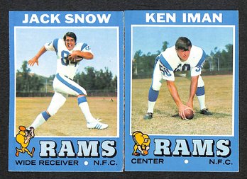 Topps 1971 NFL:  Jack Snow & Ken Inman