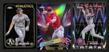 2024 Topps Chrome:  JJ Bleday, Matt McLain {Future Stars} & Christopher Moral {Raywave}