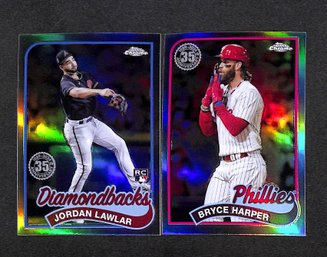 2024 Topps Chrome:  Jordan Lawler {RC} & Bryce Harper 35th Anniversary Edition