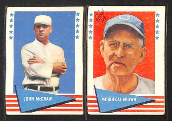 1961 Fleer:  John McGraw & Mordecai Brown