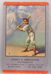 1953 Brown And Bigelow Playing Card:  Babe Ruth
