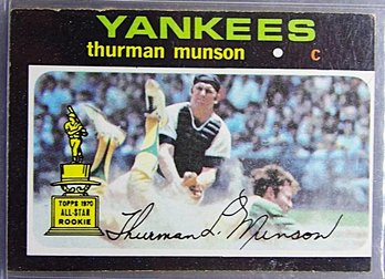 1971 Topps:  Thurman Munson {Rookie Cup}