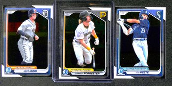 2024 Bowman:  Jace Jung, Garret Forrester & Tai Peete