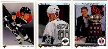 1990-91 Upper Deck:  Wayne Gretzky Hockey Cards. All Different, See Pictures {3-Card Lot}