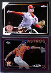 2023 & 2024 Topps Chrome:  Logan Webb & Josh Hader